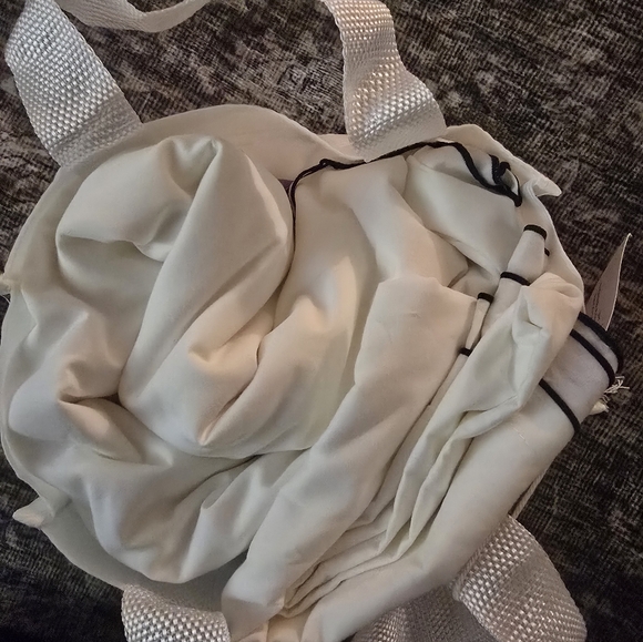 Lush Decor Hampton Embroidered Edge Cotton 3 Piece Duvet Cover Set King B&W - Picture 10 of 11